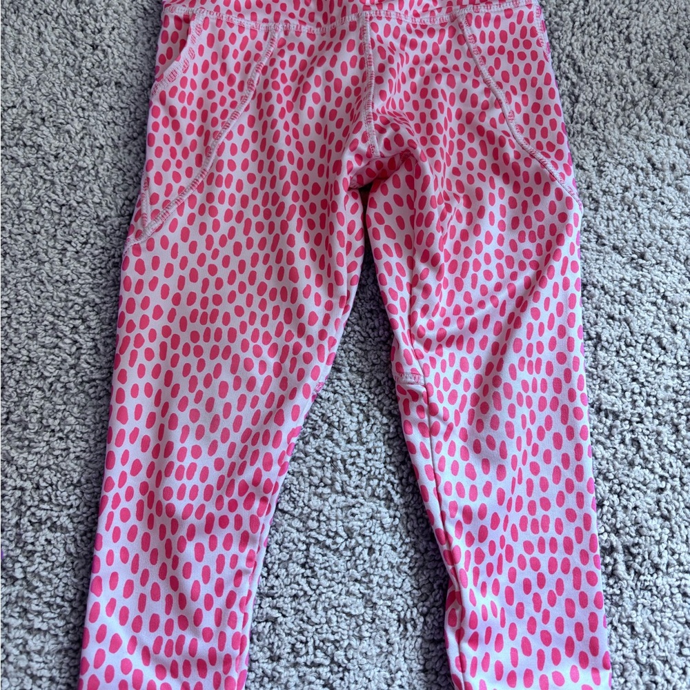 Pink Polka Dot Kids Leggings
